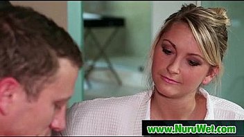 Japanese masseuse gives a full service massage 12