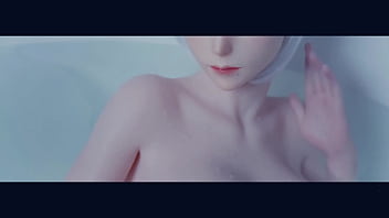 Eve tkes that huge white cock into her roboass