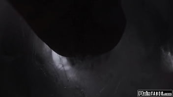 Husband comes home to his house full of shocked when he sees his ebony wife august skye turned into an arachnid and sucking the neighbor