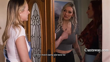 Les couple have a threesome with the teen naughty nanny