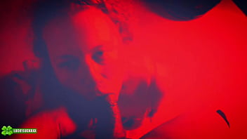 Lucky gurl kween bunny b red light special pov blowjob and throat fucking a bbc