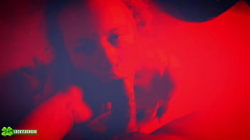 Lucky gurl kween bunny b red light special pov blowjob and throat fucking a bbc