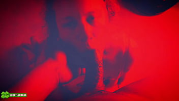 Lucky gurl kween bunny b red light special pov blowjob and throat fucking a bbc