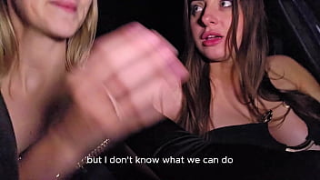 Blindfolded foursome just after coming home from a party luna doll