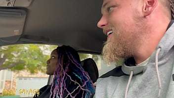 Big booty black milf fucks son's white friend