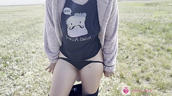 Public a collection of urine outdoors