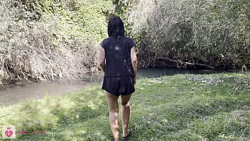 Public a collection of urine outdoors