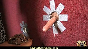 Black chick blows & fucks cock on a naughty gloryhole 7