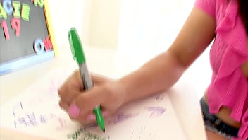 Gracie glam 19 yo cutie huge cock pov blowjob and swallow cum load of her lillipop