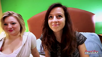 Hotties faiths hope and katie walls share a cock to suck and ride to milk