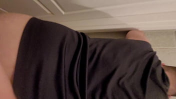 My dominant boss pegg me in a public toilet by big strapon it was a fast and horny