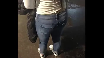 Azn girl tight jeans thong slip