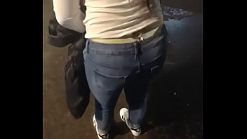 Azn girl tight jeans thong slip