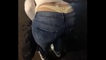 Azn girl tight jeans thong slip