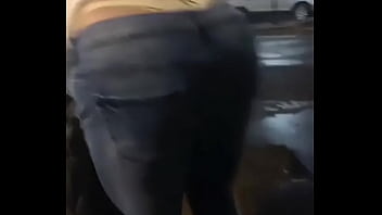 Azn girl tight jeans thong slip