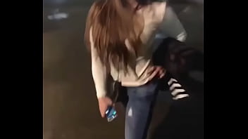 Azn girl tight jeans thong slip