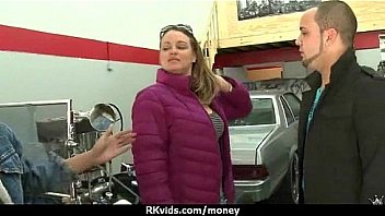 Tight teen fucks a man in front of the camera for cash 23