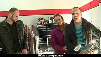 Tight teen fucks a man in front of the camera for cash 23