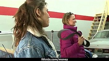 Tight teen fucks a man in front of the camera for cash 23