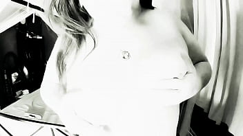 Black and white anal dildo