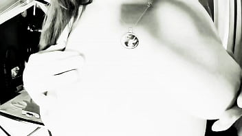 Black and white anal dildo