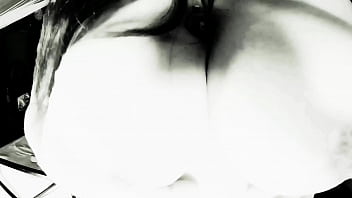 Black and white anal dildo