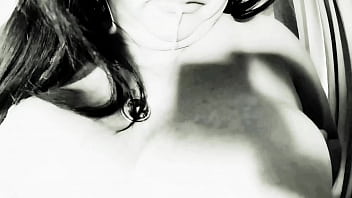 Black and white anal dildo