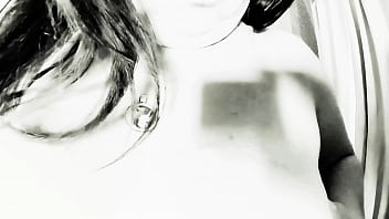 Black and white anal dildo