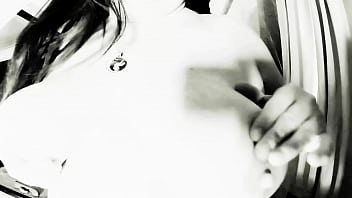 Black and white anal dildo