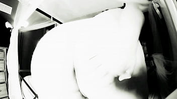 Black and white anal dildo