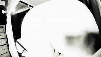 Black and white anal dildo