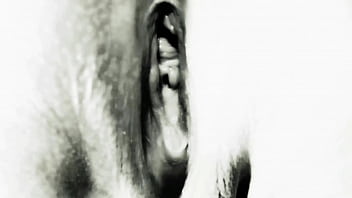 Black and white anal dildo