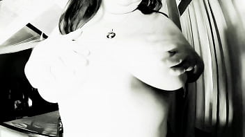 Black and white anal dildo