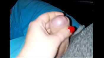 Pretty nanami jerks off to a stranger for a car train