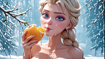 Asmr de frutas sendo comidas pela frozen