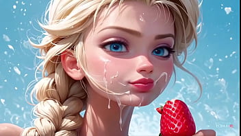 Asmr de frutas sendo comidas pela frozen