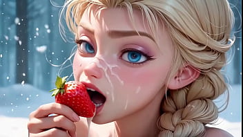 Asmr de frutas sendo comidas pela frozen