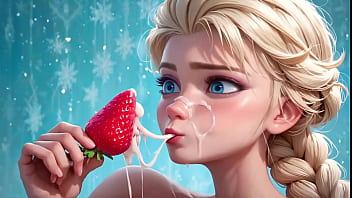 Asmr de frutas sendo comidas pela frozen