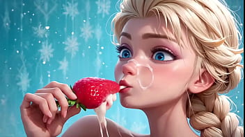 Asmr de frutas sendo comidas pela frozen