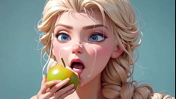 Asmr de frutas sendo comidas pela frozen