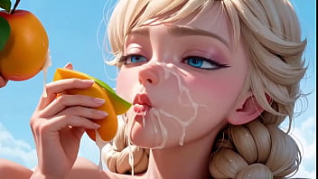 Asmr de frutas sendo comidas pela frozen