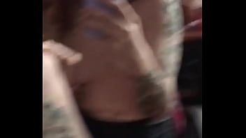 Shows pussy in the mirror