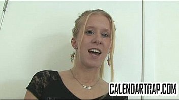 Small tit blonde gives a pov blowjob