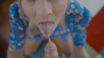 Horny secretary sucking dick at work