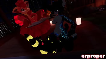 Vrchat vulpix cuckhold with an umbreon and a furry