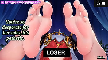 4 minute femdom joi worship feet & censored porn