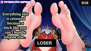 4 minute femdom joi worship feet & censored porn