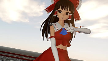 Reimu strip in the sun's rays Reimu strip in the sun's rays