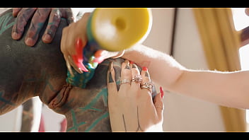 Hot tattooed pornstars extreme anal lesbian squirt fest