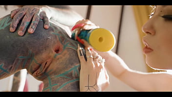 Hot tattooed pornstars extreme anal lesbian squirt fest